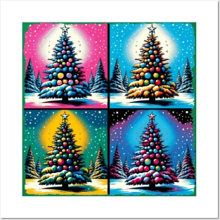 Tinsel Twist: Pop Art's Festive Fir - Christmas Tree Posters and Art